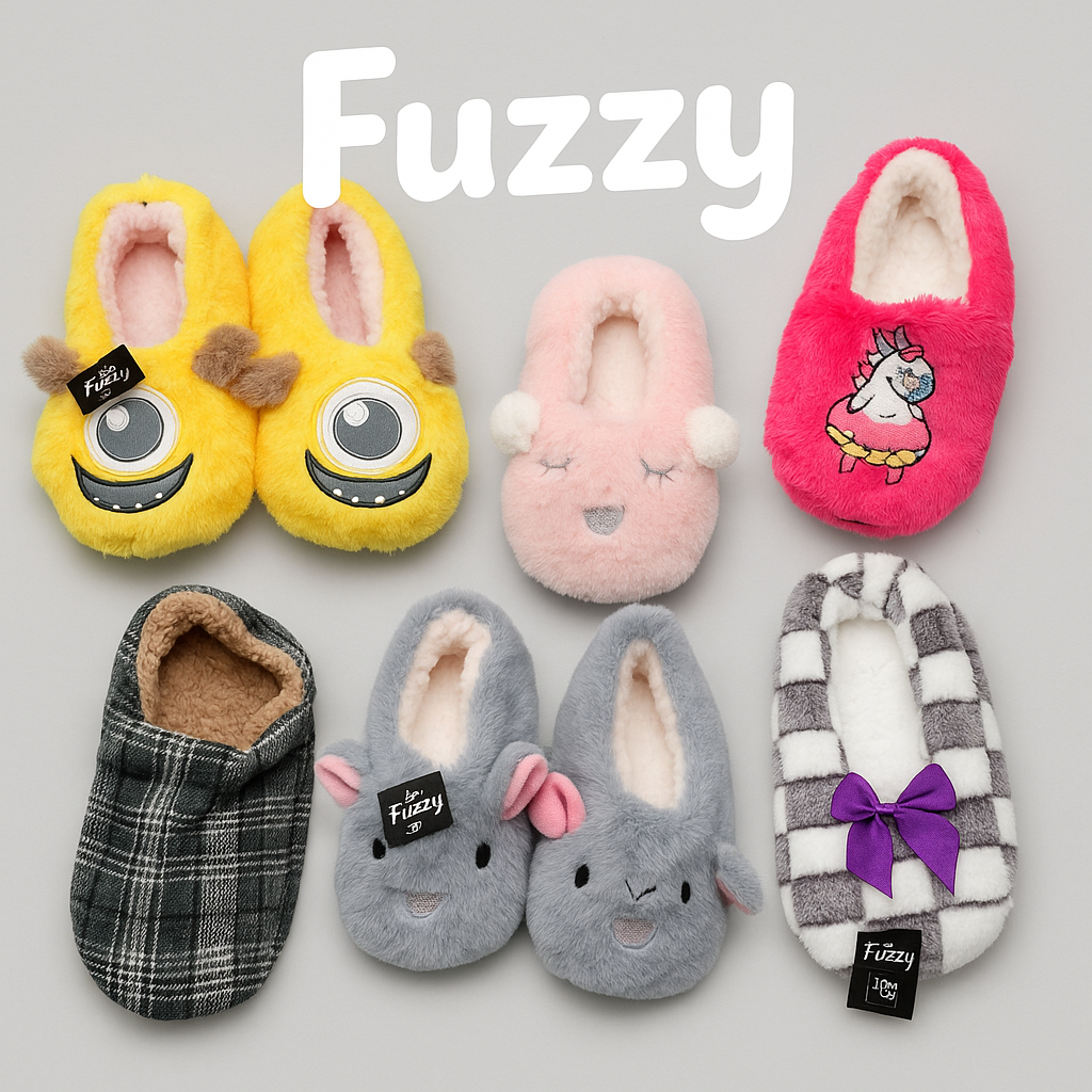 Fuzzy Slippers and Socks